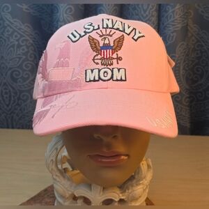 United States Navy Proud Mom Hat Pink Adjustable Strapback NWT OSFM